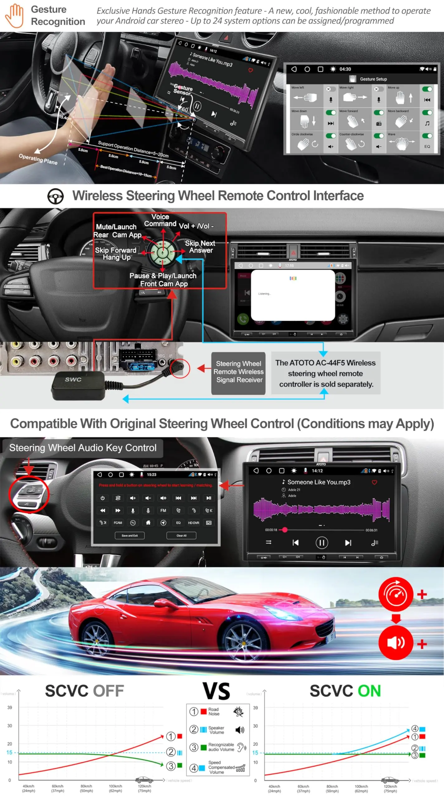 ATOTO S8G2109UP-N 10.1" QLED Car Stereo - Wireless CarPlay & Android Auto, 6GB RAM/128GB Storage, 4G LTE, Dual Bluetooth aptX HD, Virtual Surround View (VSV), Live Rear View (LRV), Gesture Control, In-Dash Multimedia Receiver - Image 5