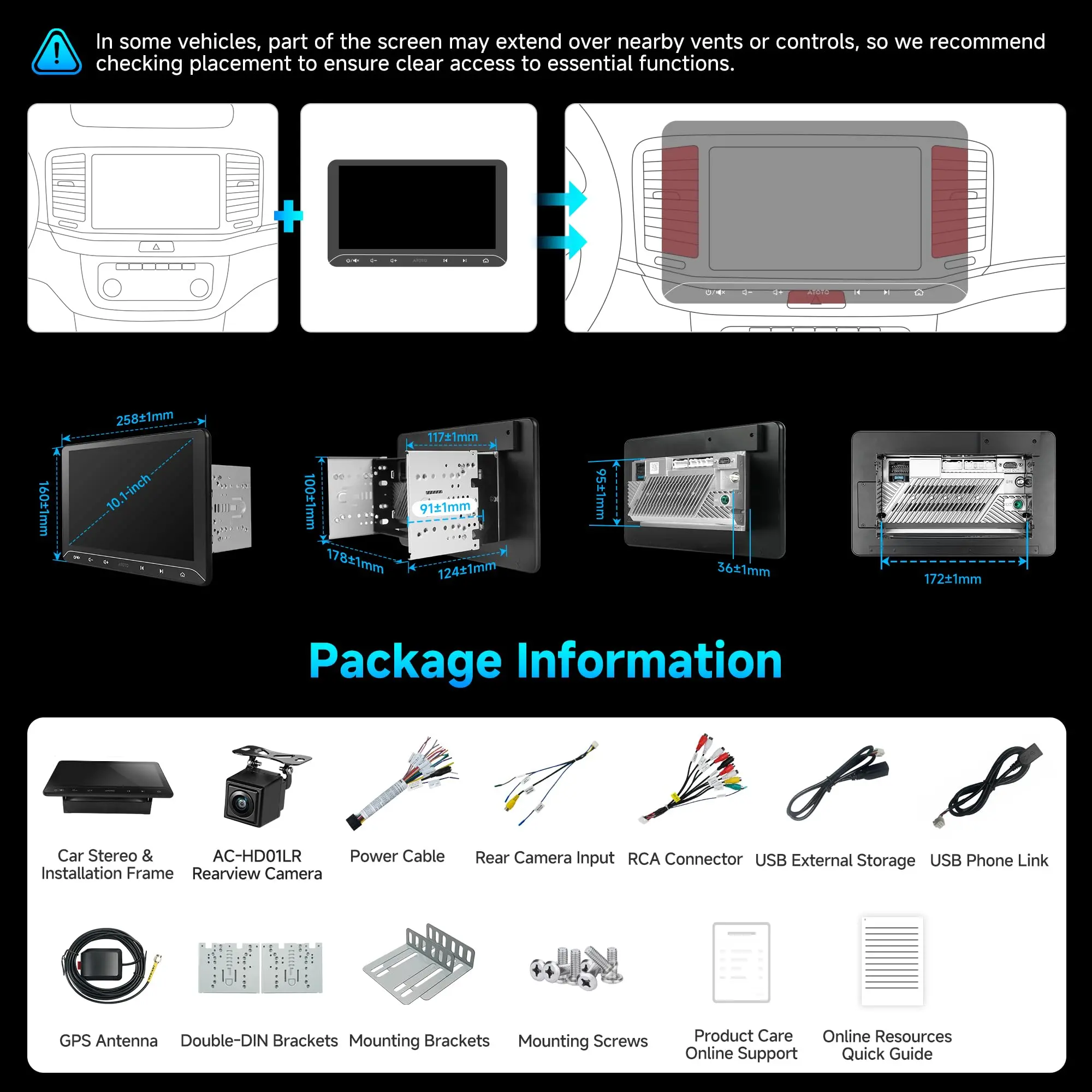 ATOTO A5LG211T 10" Android Double Din Car Stereo with Backup Camera, Wireless CarPlay & Android Auto in-Dash Navigation, WiFi/Bluetooth/USB Tethering, MirrorLink, AI Dialogue,DSP/FM/AM, 2G+32G - Image 8