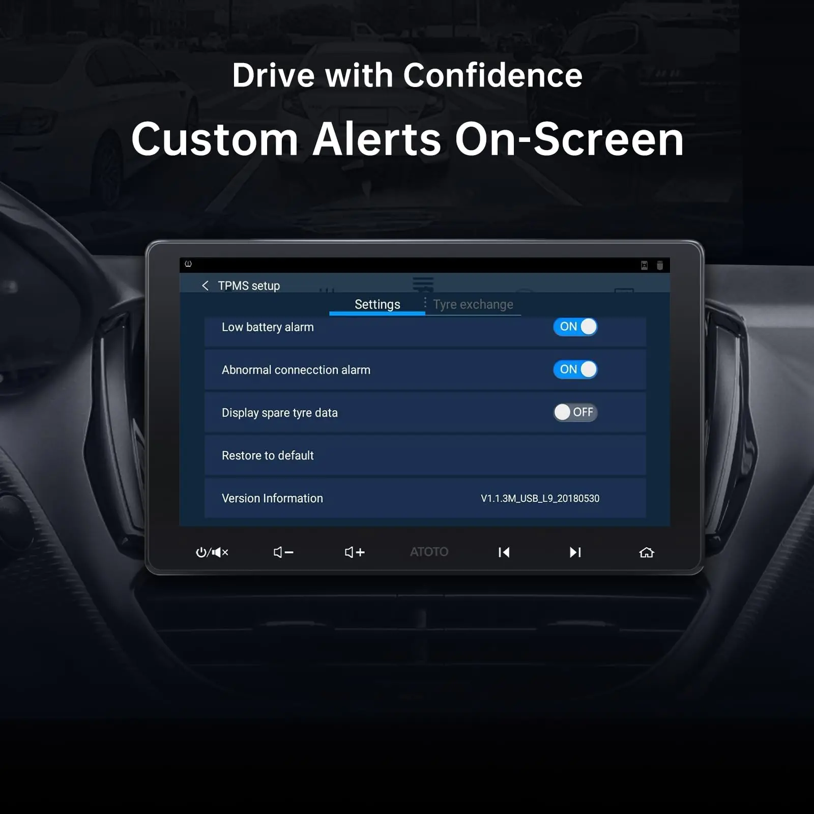 ATOTO AC-UTP1 USB TPMS Tire Pressure Monitoring Sensors for A5, A6, S8, X10, P9 Android Car Stereo Models (External Sensors) - Image 6