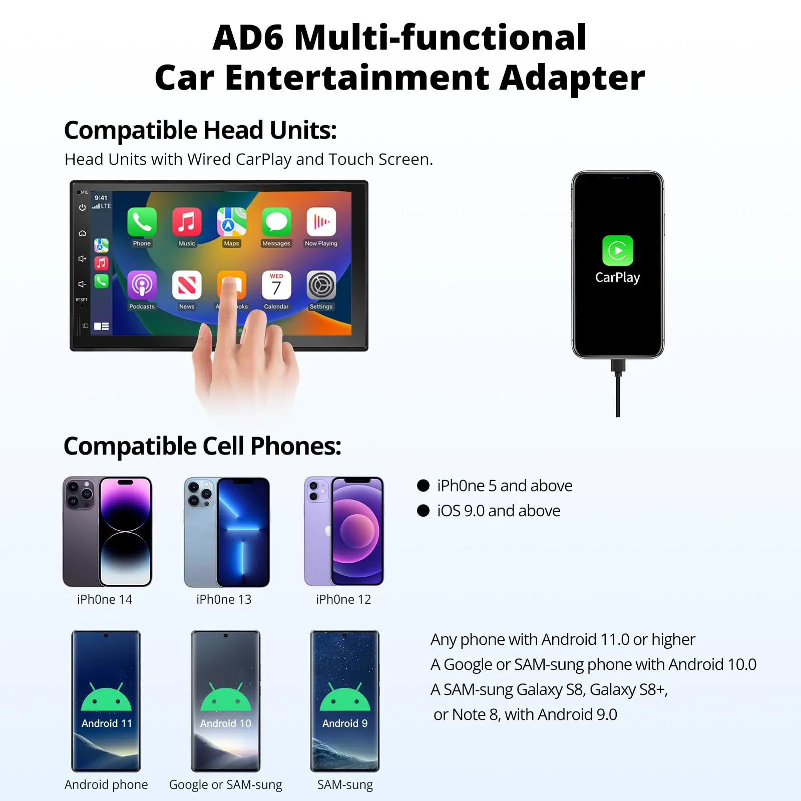 ATOTO AD6 Wired to Wireless CarPlay/Android Auto Adapter with AI Voice, OBD Support, GPS Tracking, 4GB+64GB Storage, Bluetooth - Image 6
