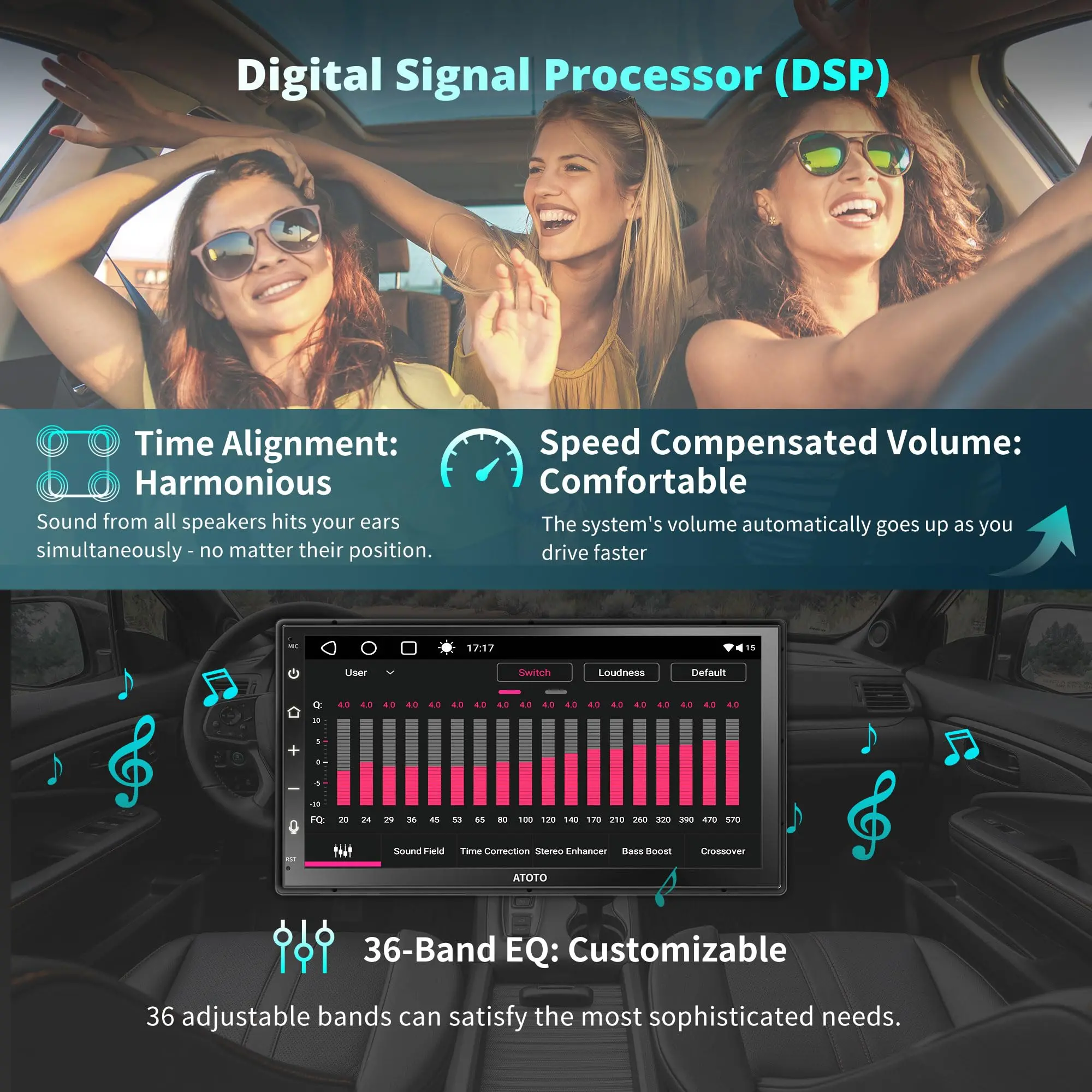 ATOTO A6G2B7PL 7" Double Din Car Stereo, QLED Display, 8-Core Android, 4G LTE WiFi, Wireless CarPlay & Android Auto, Dual Bluetooth, MirrorLink, DSP, HDMI Output, FM Radio, In-Dash Navigation, 4G+64G - Image 6