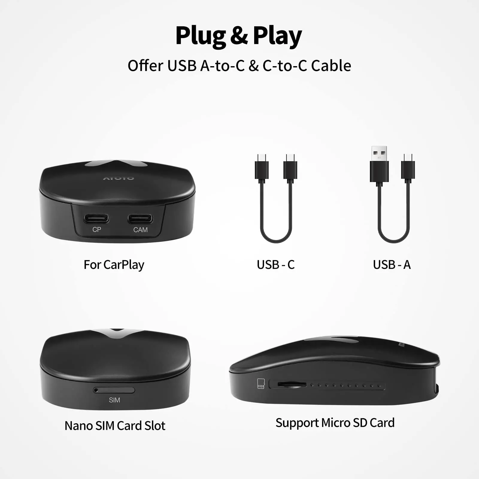 ATOTO AD6 Wired to Wireless CarPlay/Android Auto Adapter with AI Voice, OBD Support, GPS Tracking, 4GB+64GB Storage, Bluetooth - Image 8