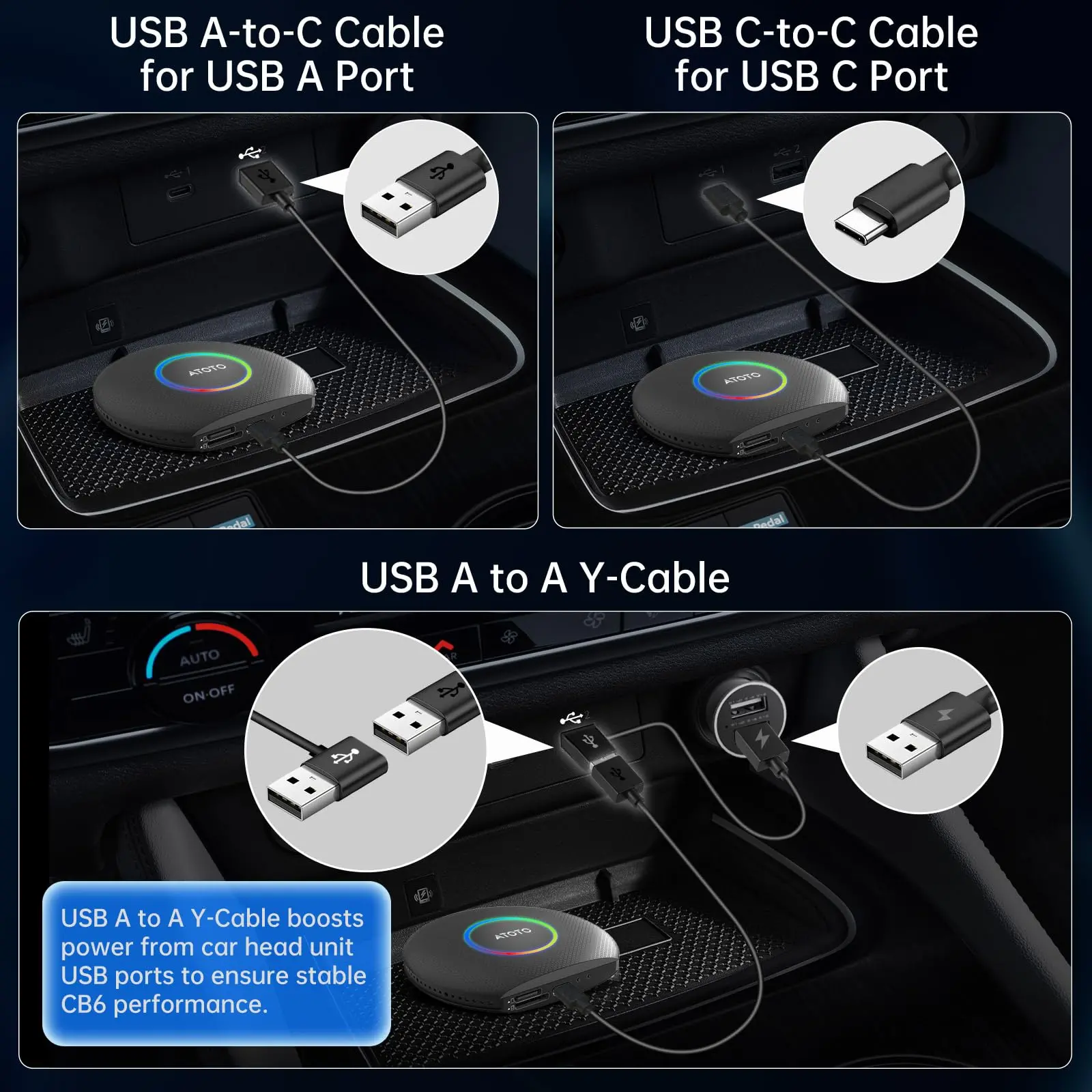 ATOTO CB6A Wireless CarPlay Adapter with OBD2 Diagnostics, 4GB RAM 64GB Storage, 4G LTE, Supports CarPlay & Android Auto, Preloaded DriveChat & FindApps, Plug-and-Play Car AI Box - Image 7