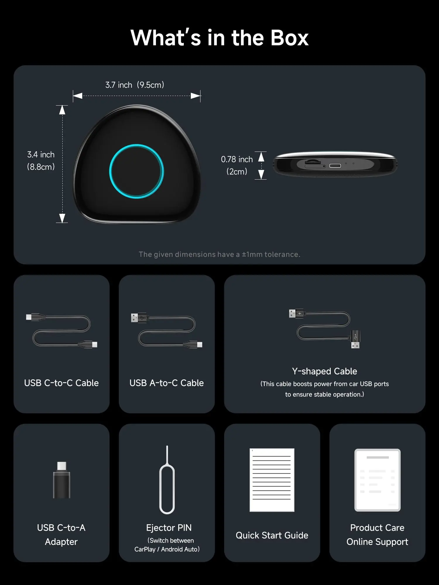 ATOTO AD3 Wireless CarPlay Adapter, 2-in-1 CarPlay/Android Auto Box, Plug & Play, Compatible with Original Car Models After 2016 with Wired CarPlay, 2024 Upgrade - Image 5