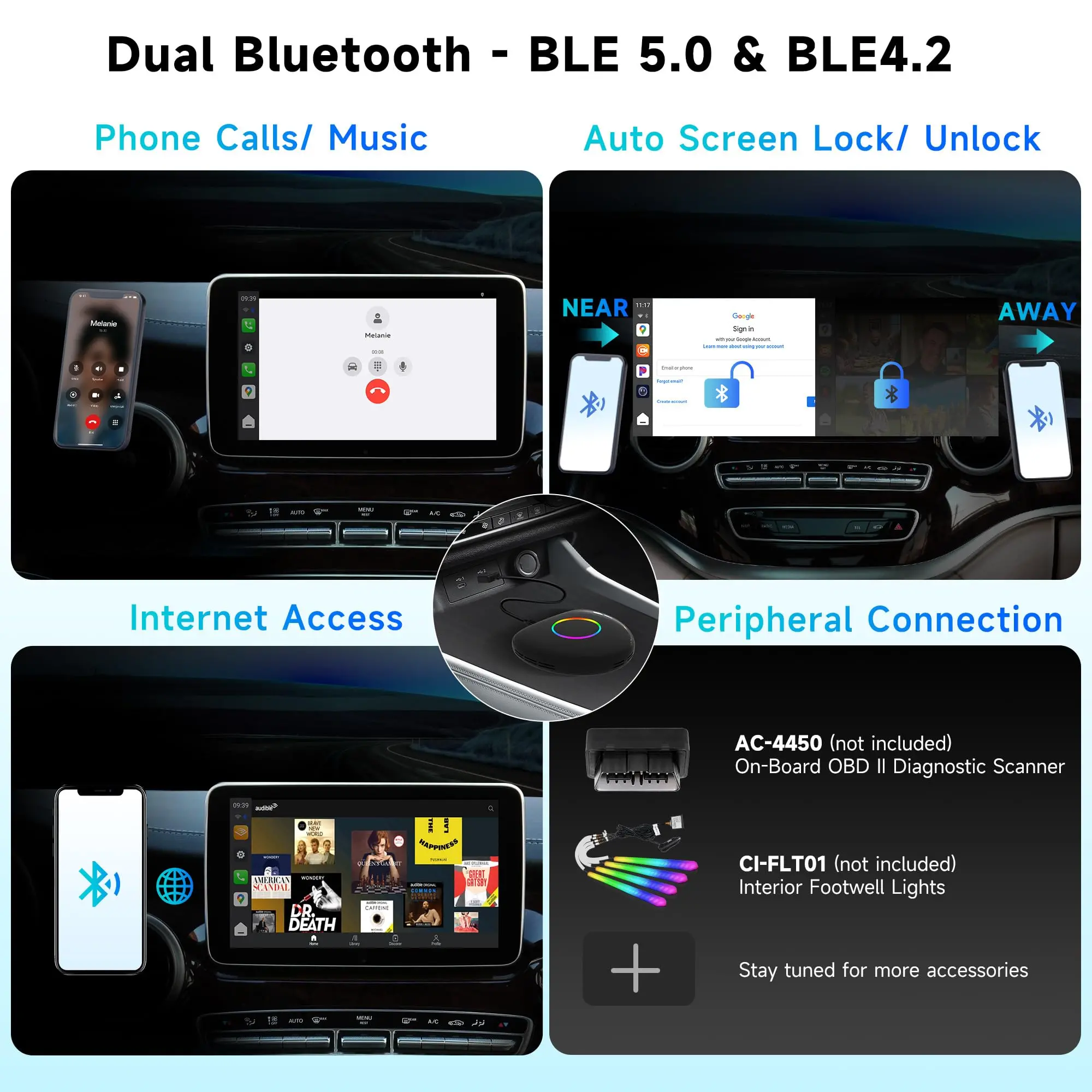 ATOTO CarWave CB6D wireless CarPlay adapter Magic Box CarPlay Video Box - Wireless CarPlay/Android Auto/Android 13 OS, 8GB+128GB, 4G LTE, WiFi, Dual Bluetooth, GPS, YouTube/Netflix Support, microSD, OTA, Black - Image 5