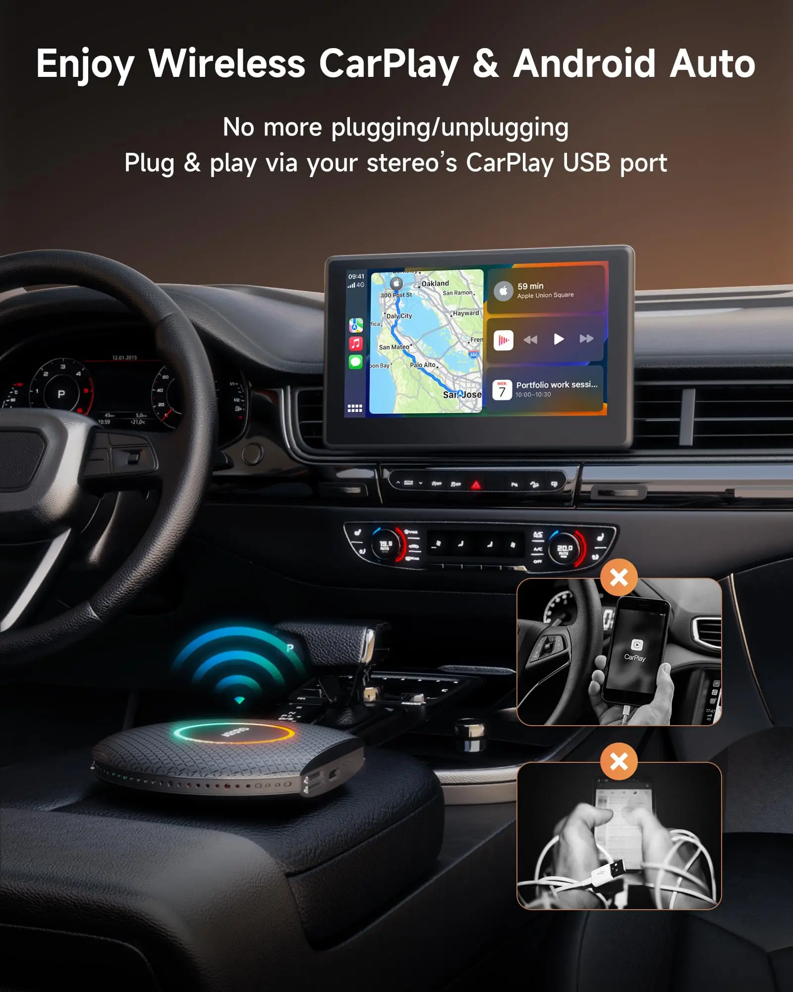 ATOTO CB6 Wireless CarPlay Adapter - Android AI Box, 4GB/64GB, Dual BT, GPS, App Support (Wired to Wireless Converter) - Image 5