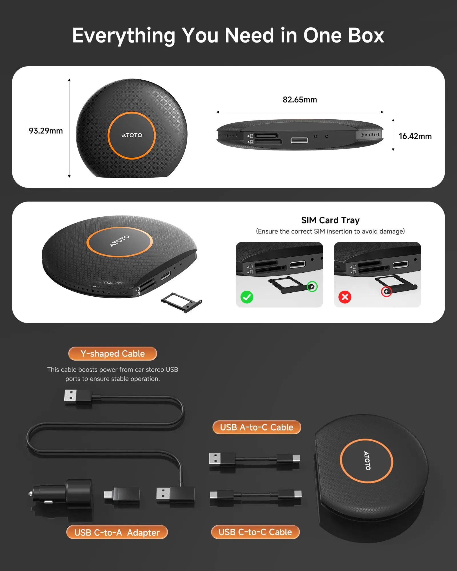 ATOTO CB6 Wireless CarPlay Adapter - Android AI Box, 4GB/64GB, Dual BT, GPS, App Support (Wired to Wireless Converter) - Image 9