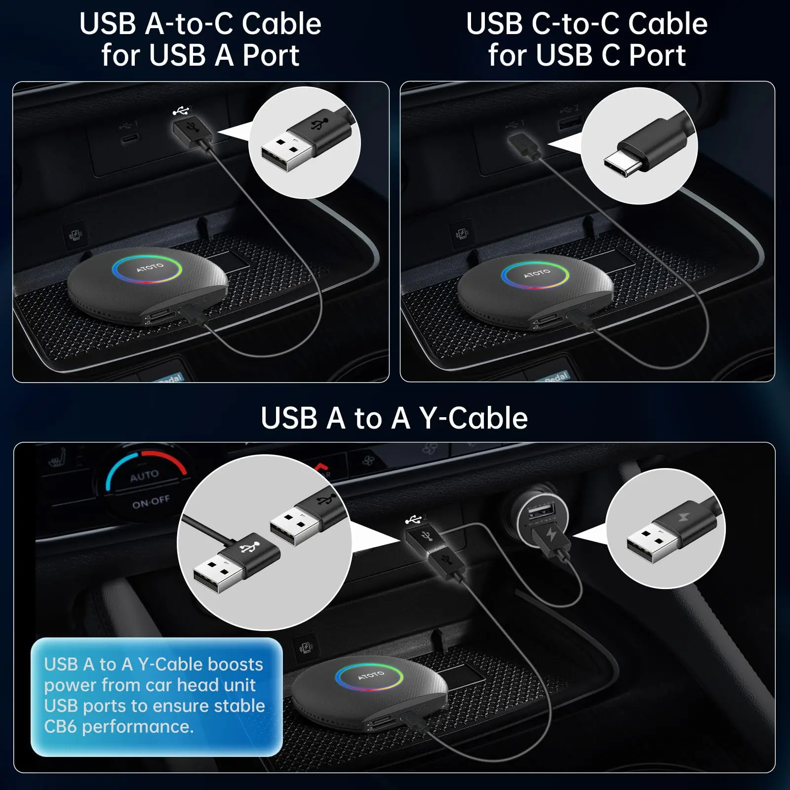 ATOTO CB6 Wireless CarPlay Adapter - 4GB RAM 64GB Storage, Built-in 4G LTE, OBD2 Diagnostics, Plug-and-Play Car AI Box with DriveChat & FindApps, Supports CarPlay/Android Auto - Image 8