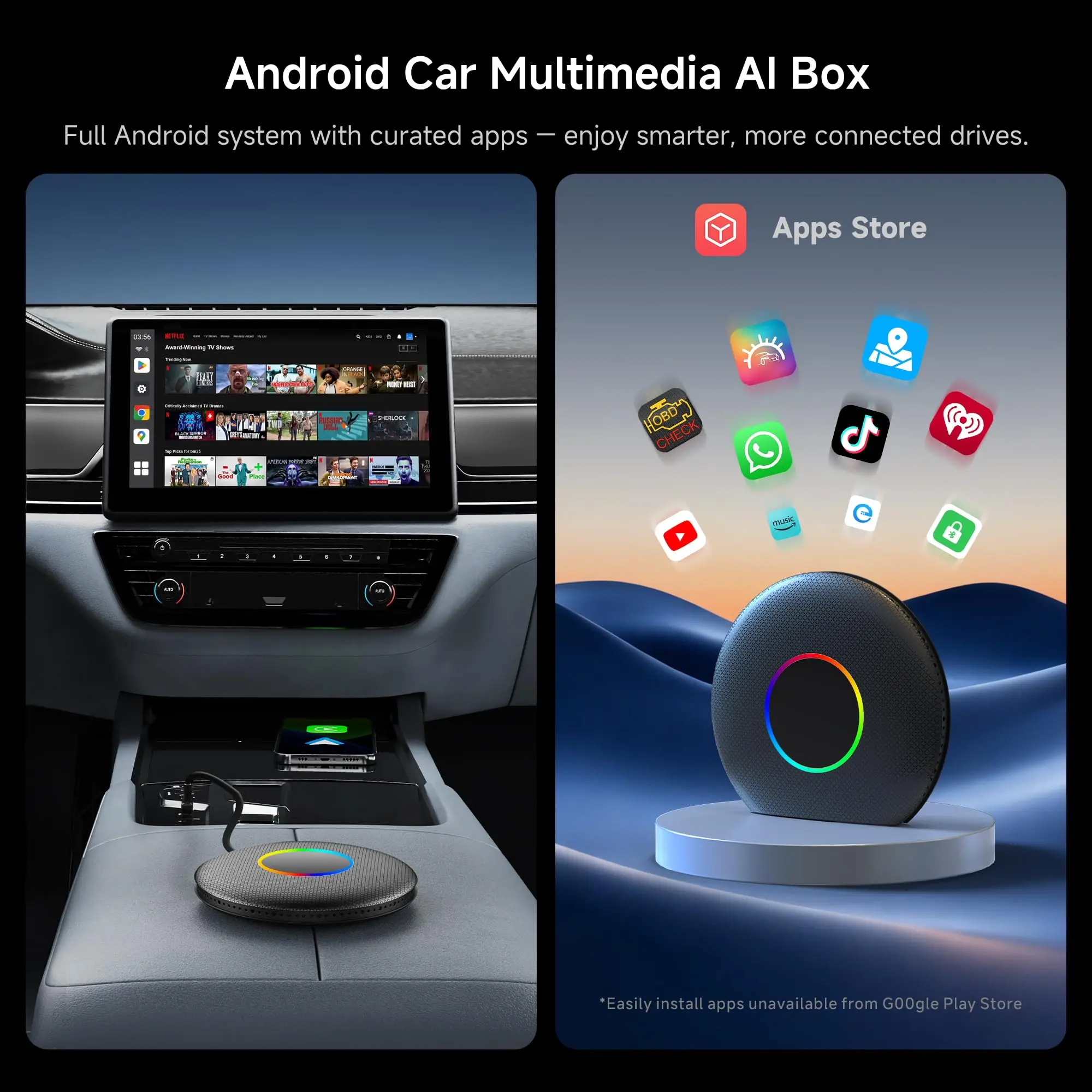 ATOTO CB6 Wireless CarPlay Adapter, 8G+128G, AI Box with AI DriveChat, GPS Tracking, Dual Bluetooth, 4G LTE (Black) - Image 7