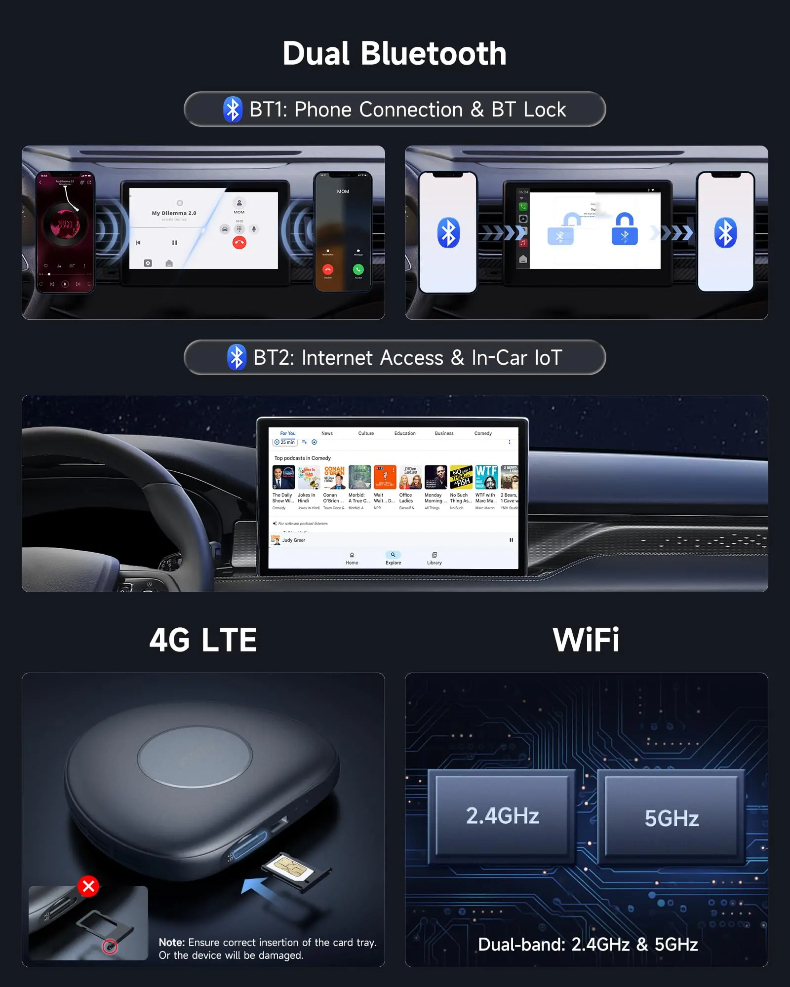 ATOTO CarWave CB6C Wireless CarPlay Adapter Android AI Box, 4G LTE Car Video Streaming Box for iPhone & Android Auto, Plug & Play, ChatGPT, YouTube, Netflix, TikTok, 4G+64G - Image 6
