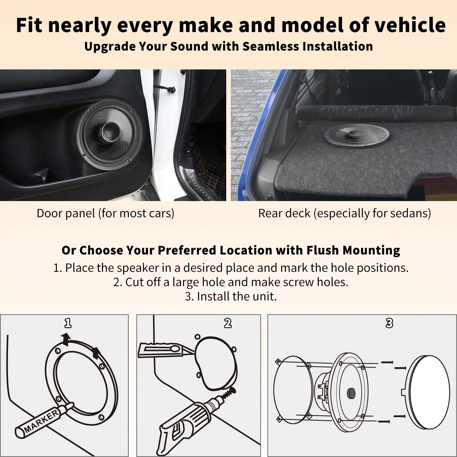 ATOTO CS-651DC 6.5" 2-Way Car Speakers - 230W Max (60W RMS), 4 Ohm, 16.5cm Woofer + 2.5cm Tweeter, Pair - Image 6