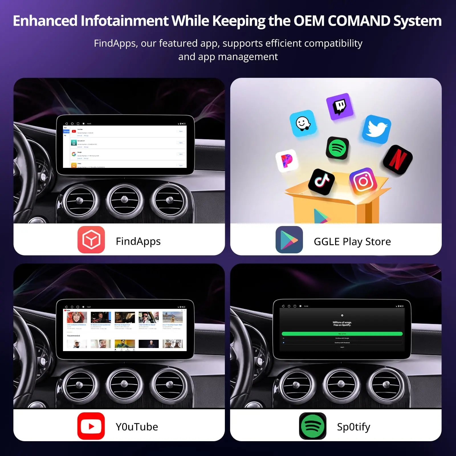 ATOTO S8MBEC4L12C8PN 12.3" Mercedes Compatible Car Stereo, Wireless CarPlay & Android Auto, Fits E-Class W212 NTG4.0 2010-2013, GPS Tracking, AI DriveChat, 4G LTE, Dual Bluetooth, Retains Original Functions - Image 5