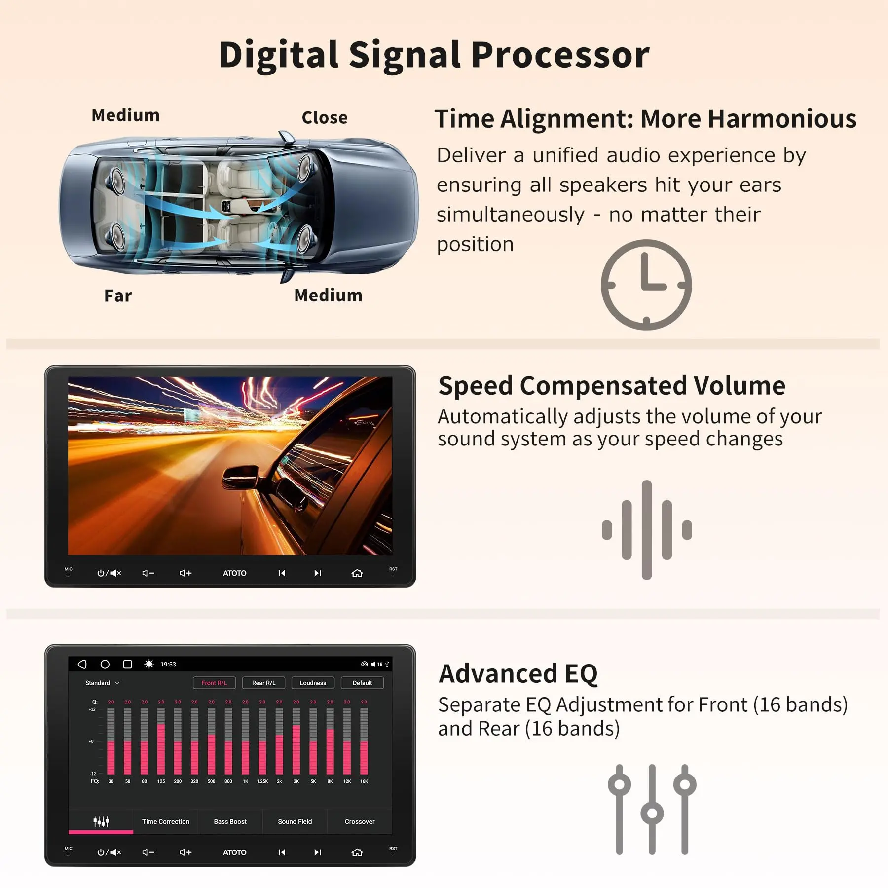 ATOTO S8G2094MS 8-Core 9" Android Double Din Car Stereo, QLED Touchscreen, Wireless CarPlay & Android Auto, Dual Bluetooth, GPS Tracking, SCVC,4G LTE/WiFi&BT&USB Tethering - Image 5