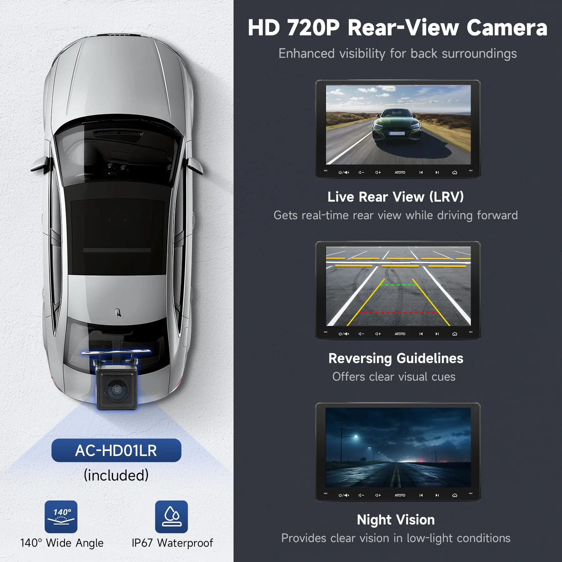 ATOTO S8G2094MS Double DIN Car Stereo 9" Android with HD Live Rearview Camera, Wireless CarPlay & Android Auto, Dual Bluetooth, Wi-Fi/BT/USB Tethering, DSP, SCVC, GPS Tracking, DriveChat AI, 8-Core, 4G LTE, 4G+32G - Image 4