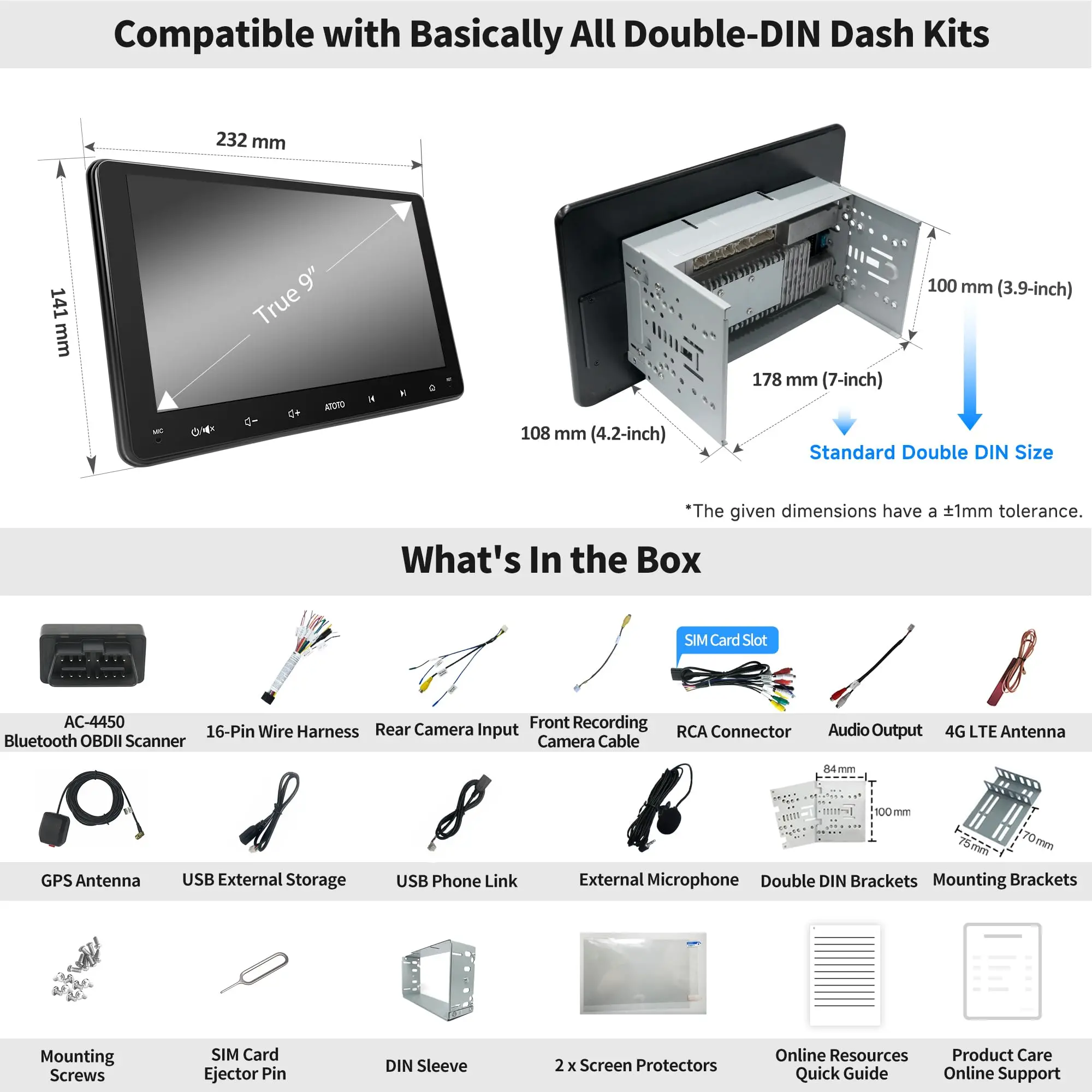 ATOTO S8G2094MS 9" 8-Core Android Double Din Radio with OBD2 Scanner, 4G LTE, Wireless CarPlay & Android Auto, WiFi/BT/USB Tethering, ChatGPT AI, 4G+32G, Dual Bluetooth - Image 7