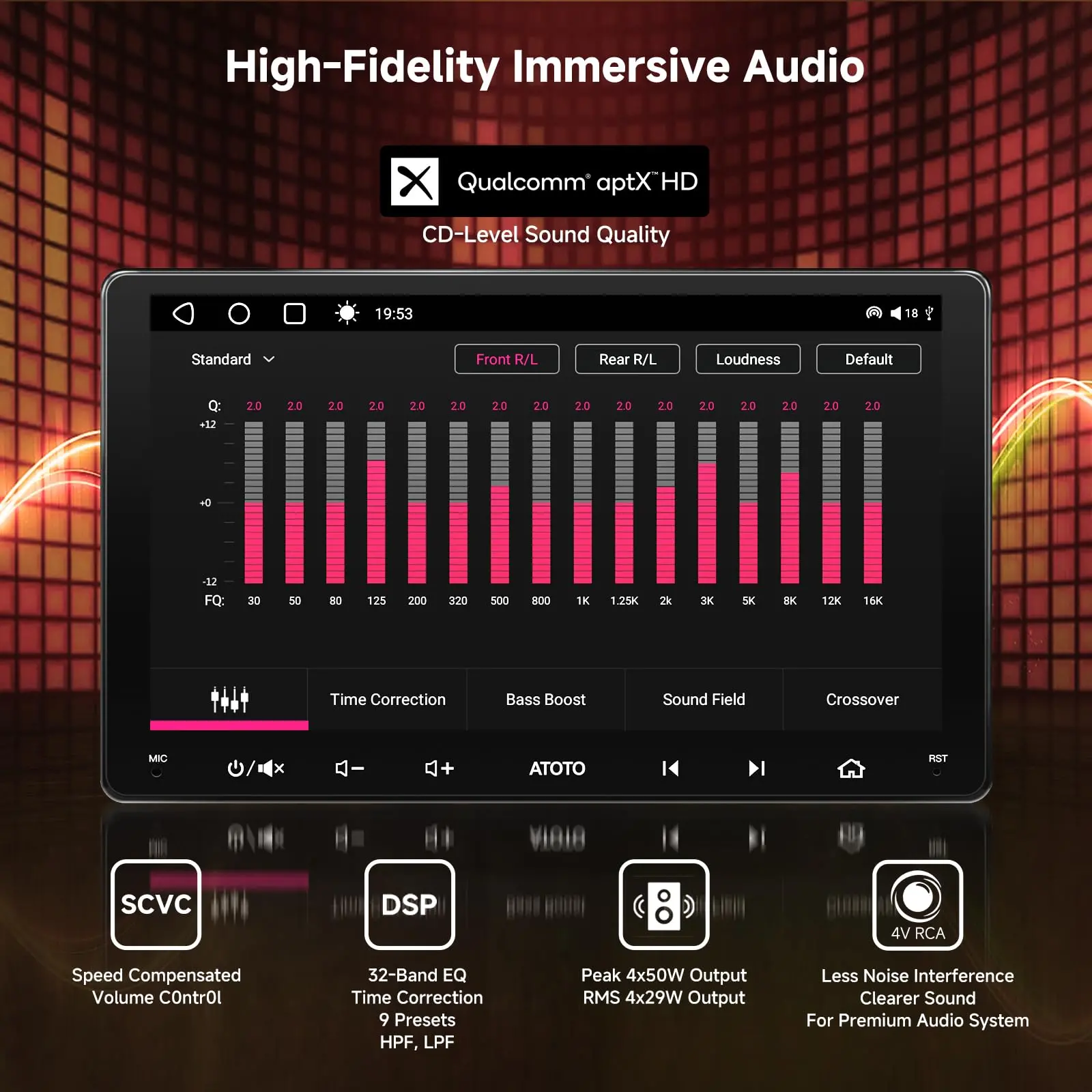 ATOTO S8G2099UN 9" QLED Double Din Car Stereo, Built-in 4G LTE, Wireless CarPlay & Android Auto in-Dash Navigation,4 * 49W Amp,8-Core 6G+128G - Image 3