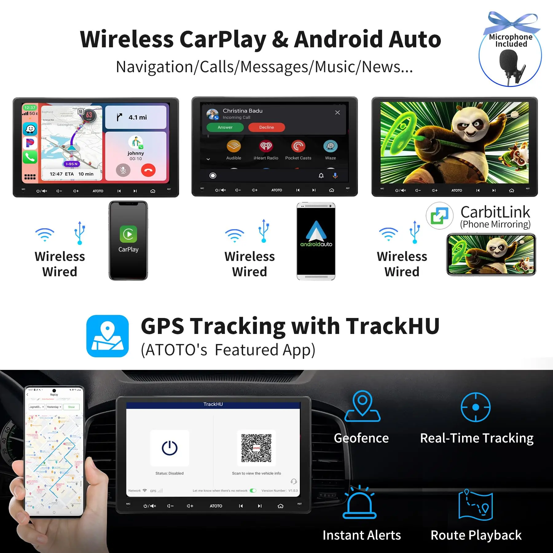 ATOTO S8G2099UN 9" QLED Double Din Car Stereo, Built-in 4G LTE, Wireless CarPlay & Android Auto in-Dash Navigation,4 * 49W Amp,8-Core 6G+128G - Image 5