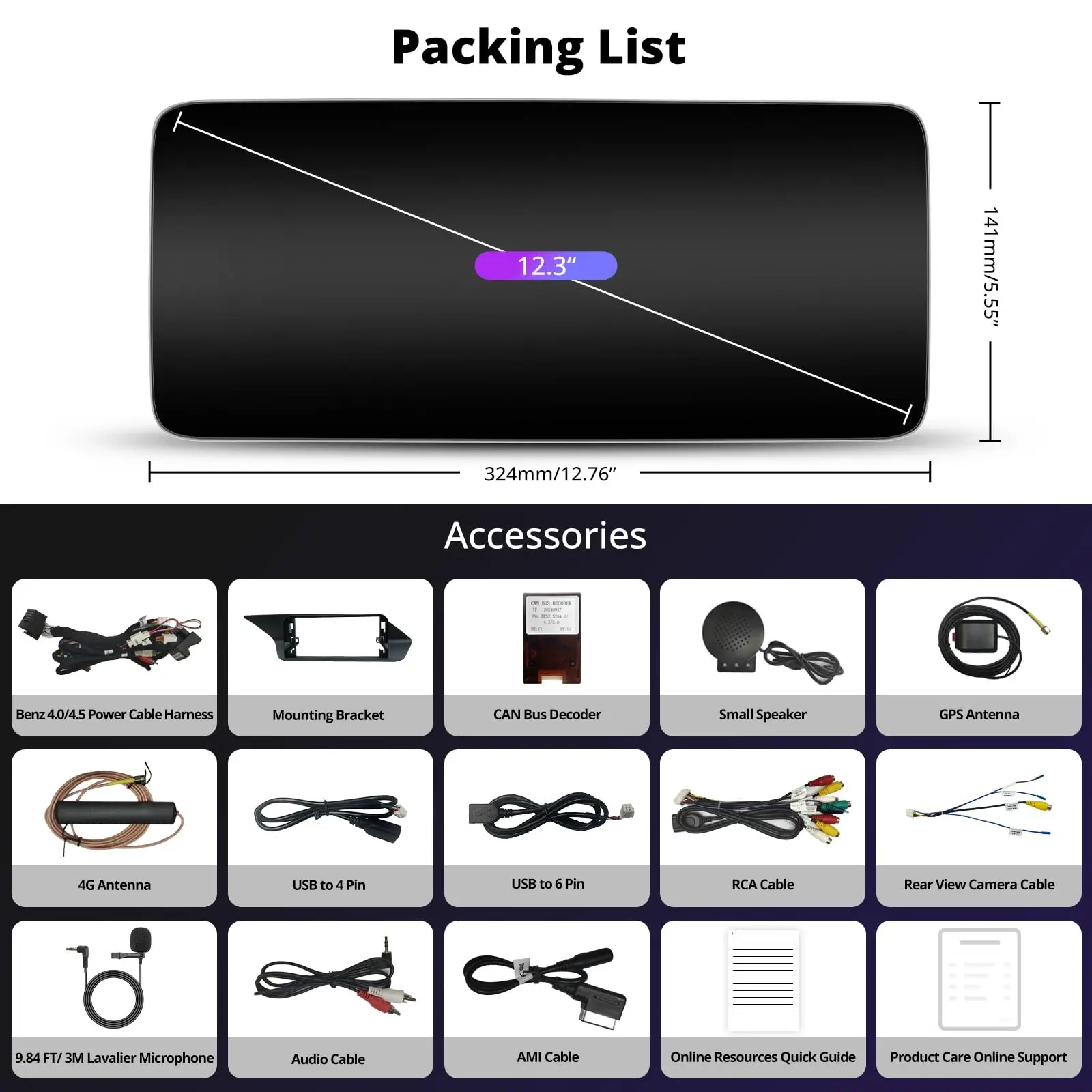 ATOTO S8MBEC4L12C8PN 12.3" Mercedes Compatible Car Stereo, Wireless CarPlay & Android Auto, Fits E-Class W212 NTG4.0 2010-2013, GPS Tracking, AI DriveChat, 4G LTE, Dual Bluetooth, Retains Original Functions - Image 6