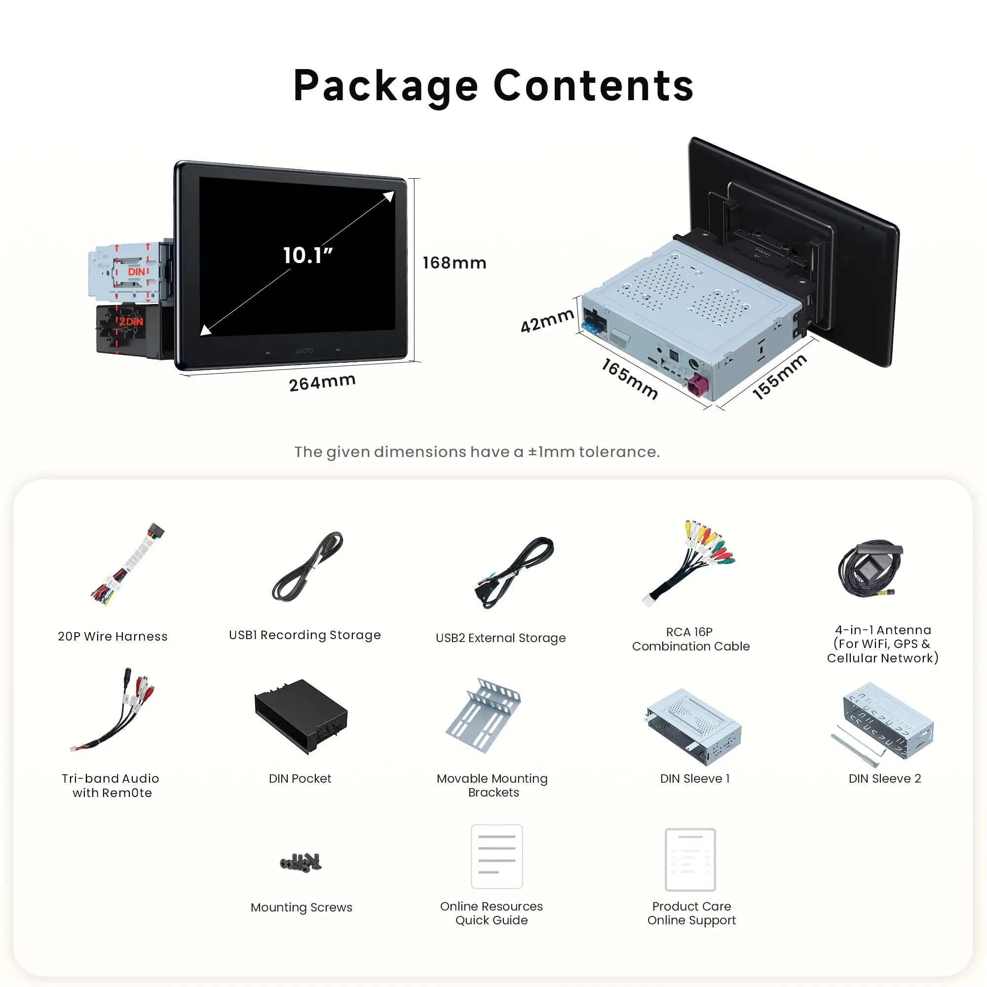 ATOTO X10G110E 10" QLED AI Android Single Din Car Stereo, Floating Screen Head Unit, 8G+128G in-Dash Navigation, 4G LTE, Wireless Carplay & Android Auto, Dual Phone Connection & 2 BT, 36B-EQ - Image 9