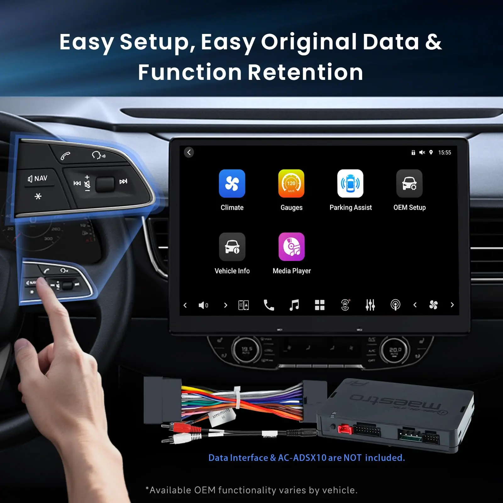 ATOTO X10G129E 12.95" Android Single Din Car Stereo with Wireless CarPlay/Android Auto, 1080P Dual Dash Cam, HDMI-in TV/Game, SPDIF DSP DAC AMP RCA SUB, 8+128G, 4G WiFi Bluetooth GPS OTA AI - Image 7