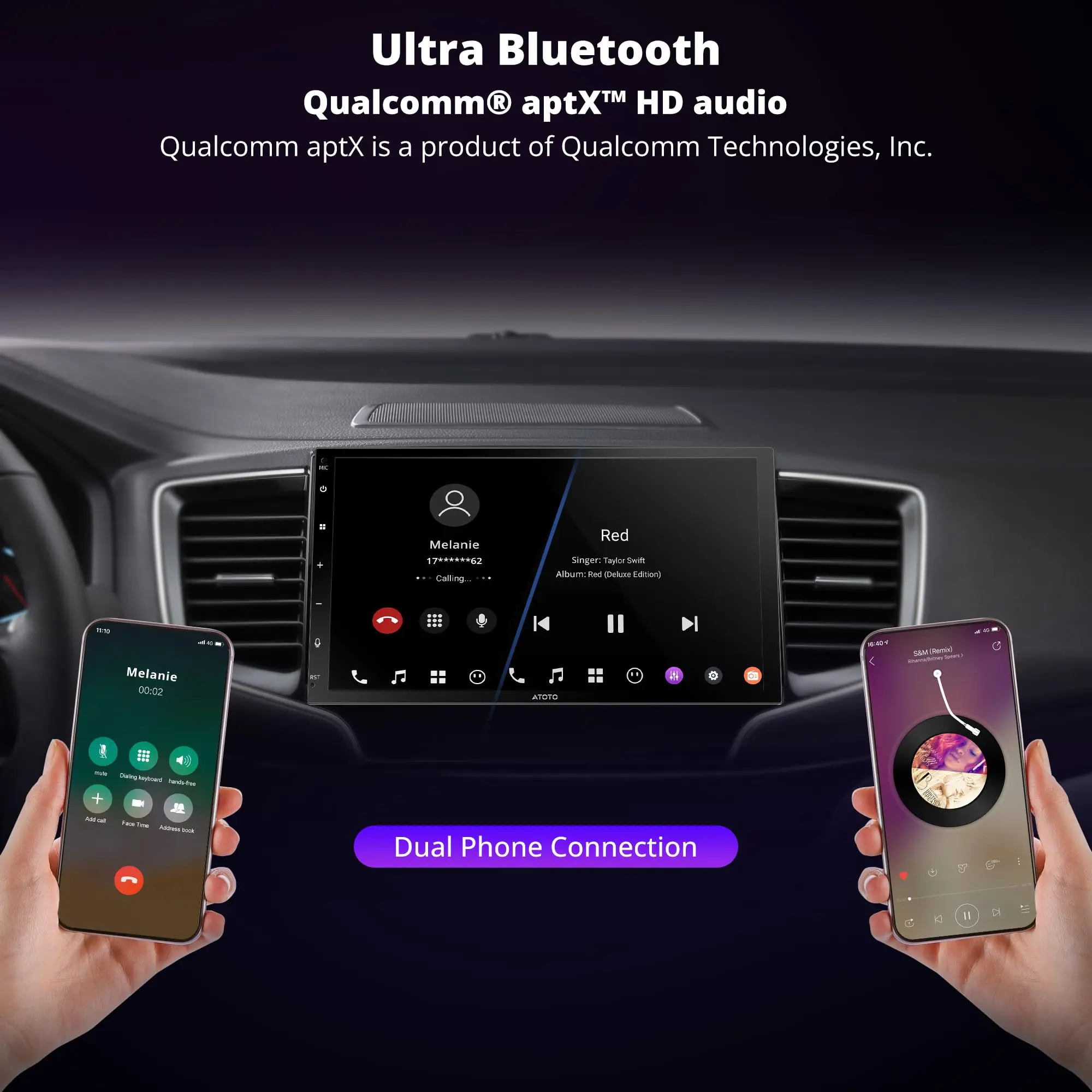 ATOTO X10G2B7E 7" Double Din Car Stereo with OBD2 Scanner, Wireless CarPlay & Android Auto, QLED Touchscreen, Android 13, Octa-Core 8+128GB, 4G LTE, Built-in Amplifier, GPS, HDMI, Streaming Apps - Image 7