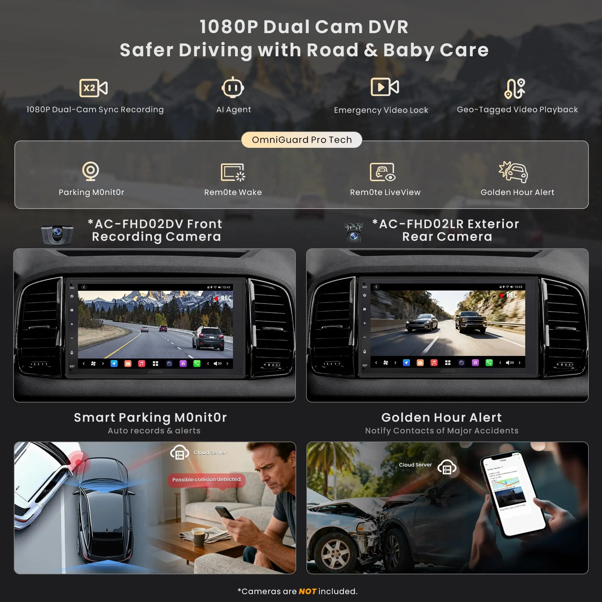 ATOTO X10G2B7E 7" Double Din Car Stereo, Dual Camera Input & Recording, 8G+128G, Android, Wireless CarPlay & Android Auto, 4G LTE, ChatGPT AI, Dual Phone Connection & Bluetooth, GPS Tracking - Image 3