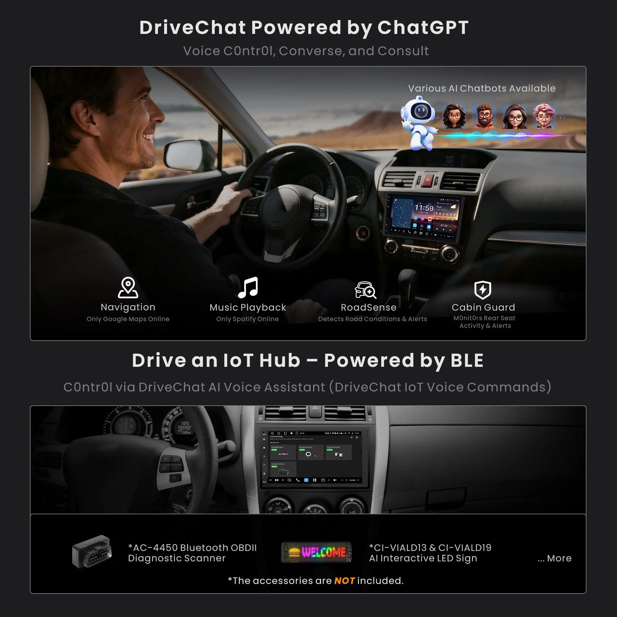 ATOTO X10G2B7E 7" Double Din Car Stereo, Dual Camera Input & Recording, 8G+128G, Android, Wireless CarPlay & Android Auto, 4G LTE, ChatGPT AI, Dual Phone Connection & Bluetooth, GPS Tracking - Image 7