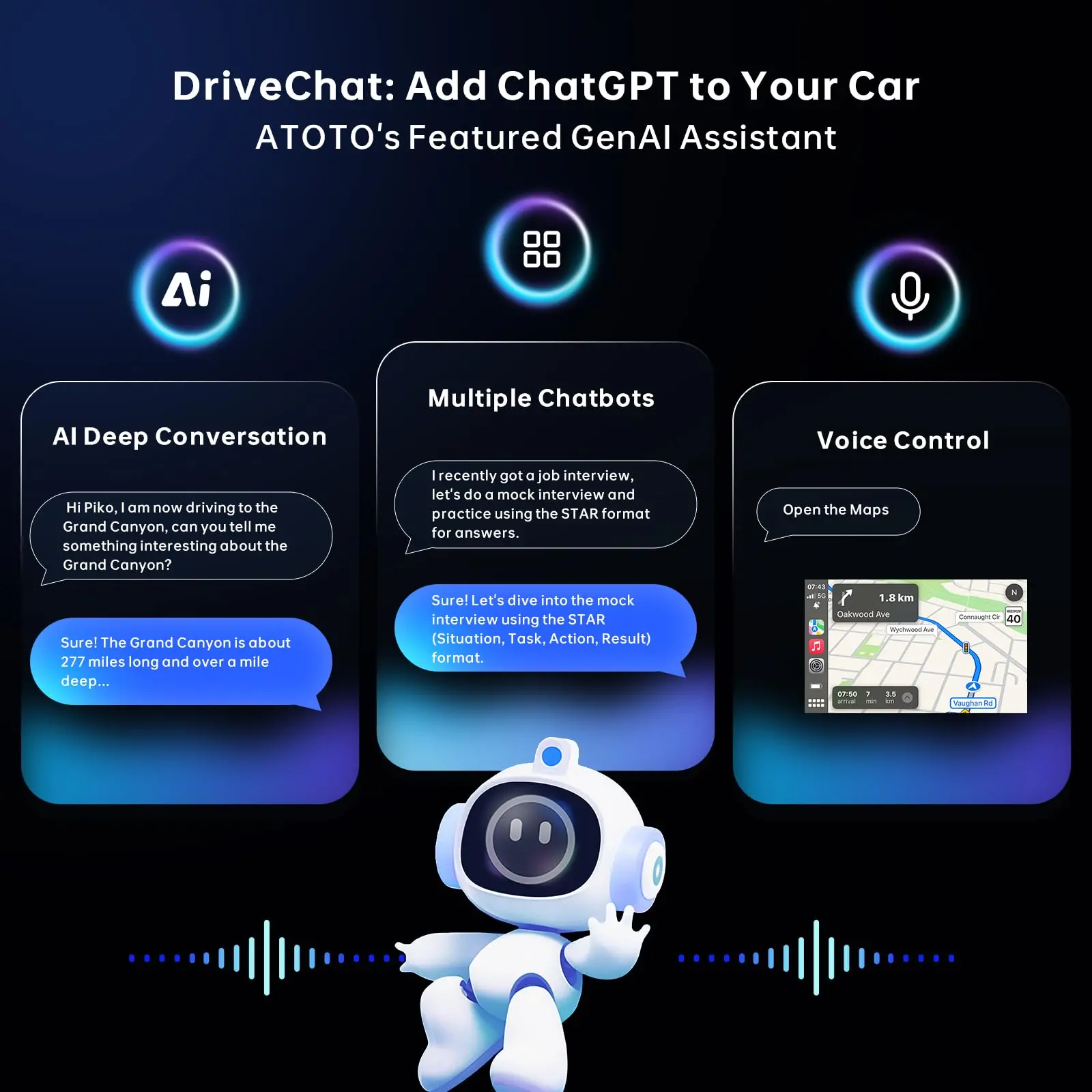 ATOTO A6G209PF 9" Android Double DIN Car Stereo with OBD, Wireless CarPlay & Android Auto, GPS, HD LRV, WiFi/BT, Dual Bluetooth, MirrorLink, 8-Core 2G+32G - Image 5