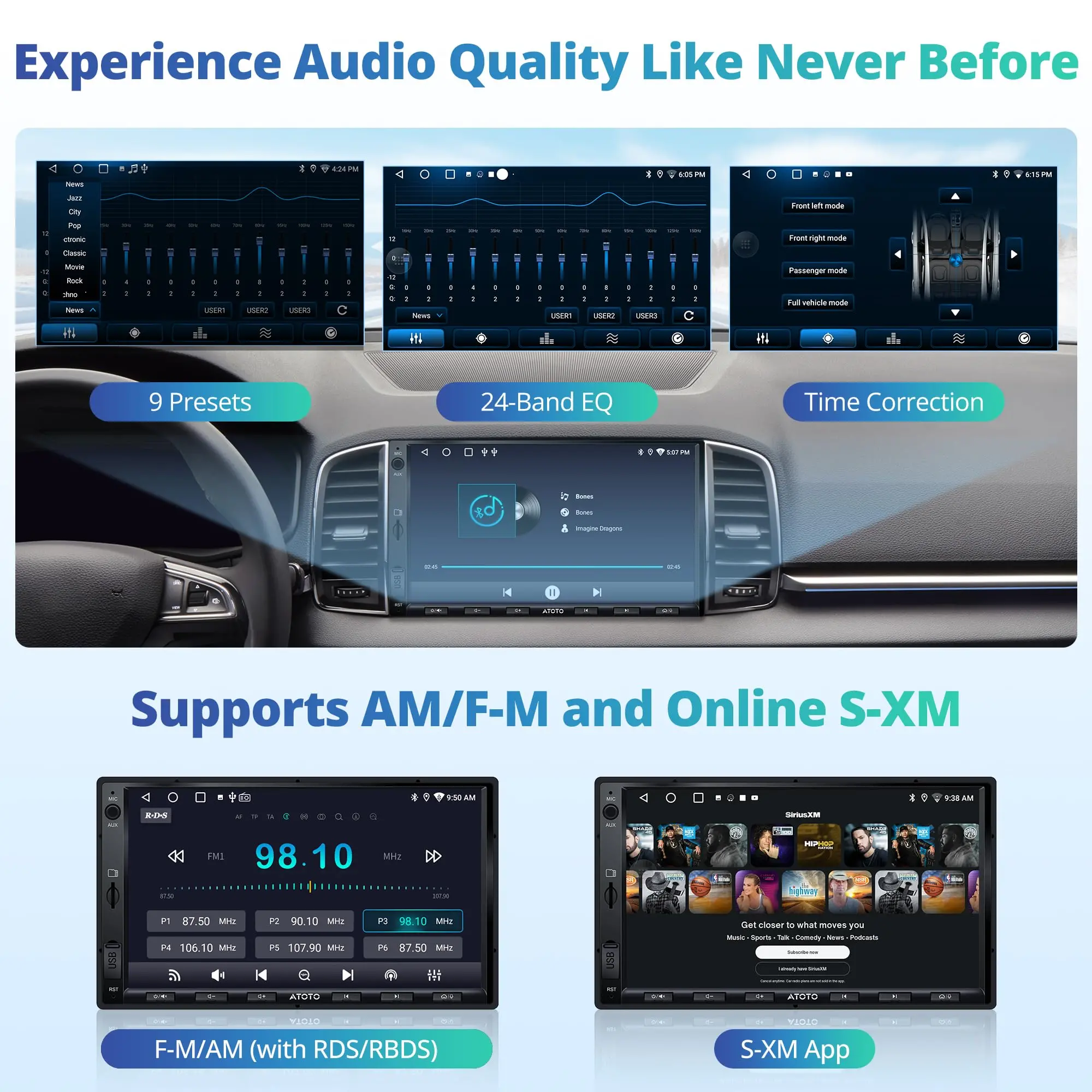 ATOTO A5LG2A7T 7" Double Din Car Stereo with Backup Camera, OBD2 Diagnostic, Wireless CarPlay & Android Auto, GPS, OBD2, Bluetooth, FM/AM/TF, 2G+32G - Image 7