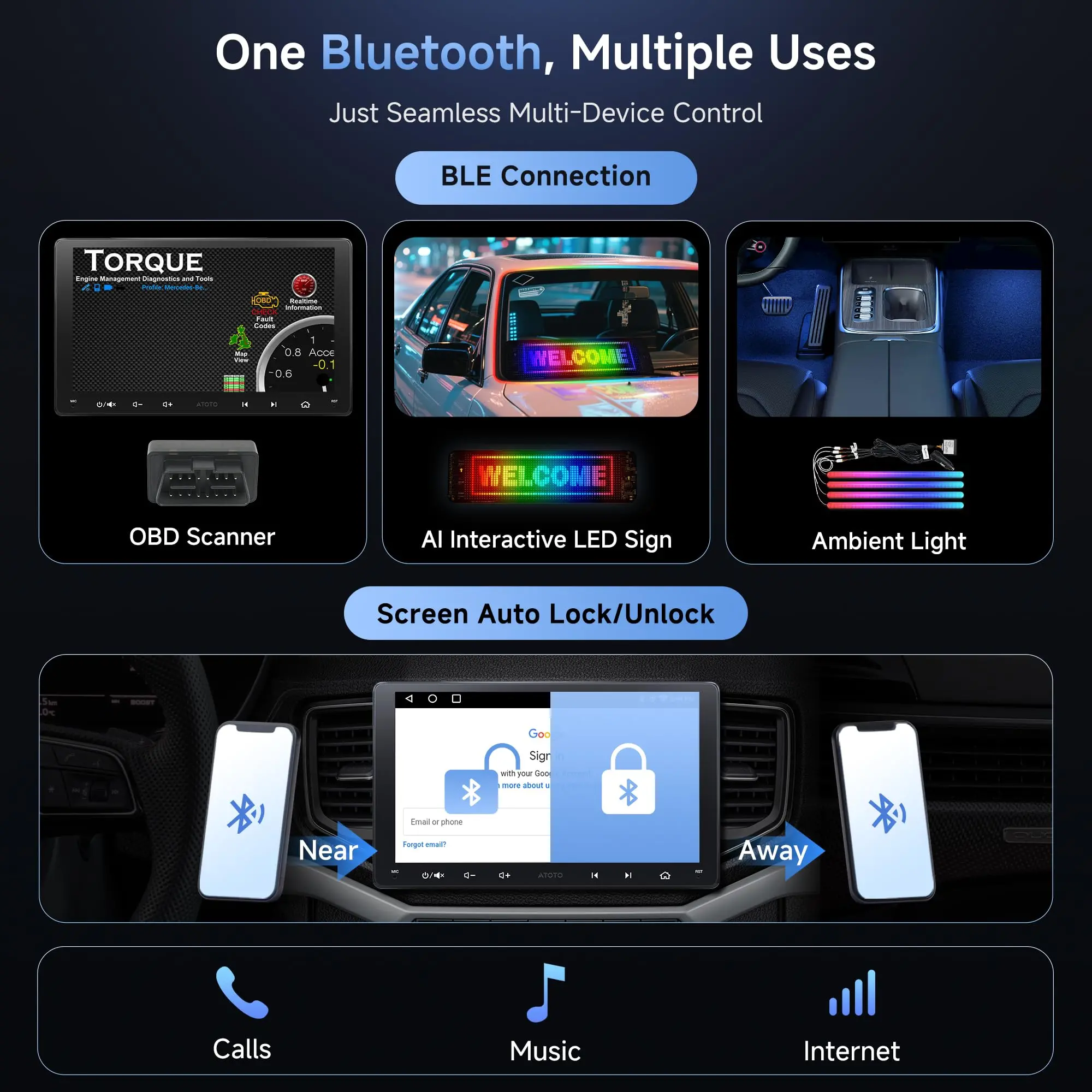 ATOTO A5LG209T-S01 9" Android Double Din Car Stereo with Backup Cam, Touchscreen, Wireless Carplay&Android Auto, WiFi, BT Tethering, MirrorLink, 24-Band EQ, FM/AM, 2+32G - Image 6