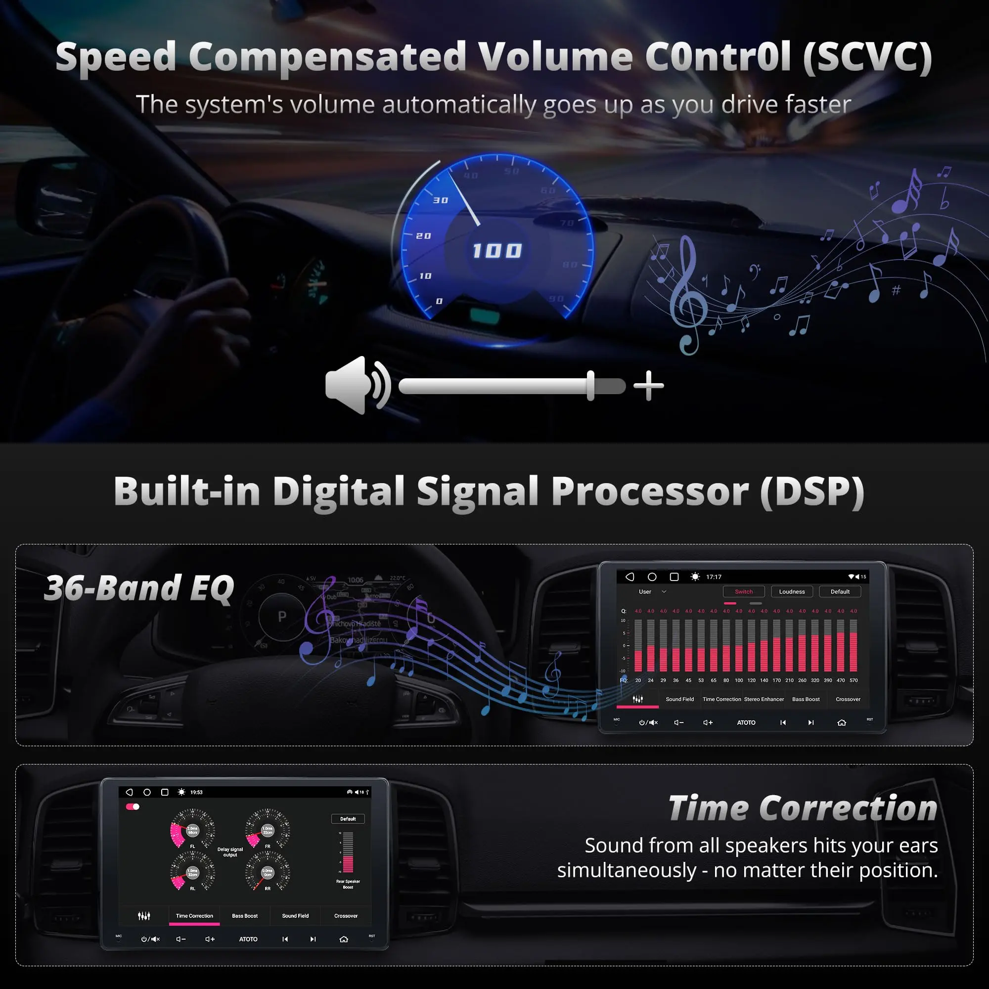 ATOTO A6G209PL 9" Double Din Car Stereo, QLED Display, 8-Core Android, 4G+64G, 4G LTE WiFi/BT/USB Tethering, Wireless CarPlay & Android Auto, MirrorLink, Dual Bluetooth, DSP, FM Radio, In-Dash Navigation - Image 5