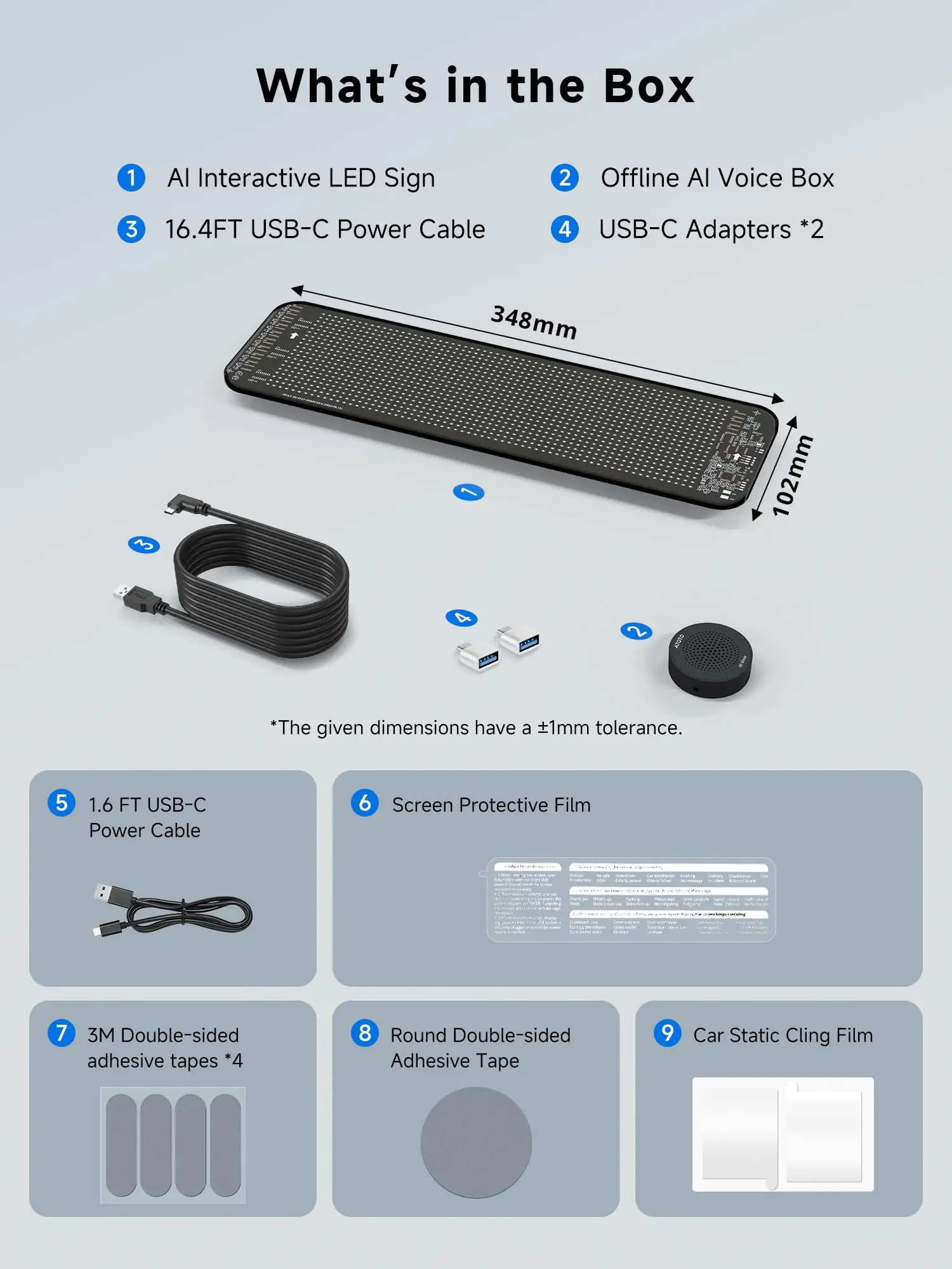 ATOTO CI-VIALD13 Scrolling Advertising LED Signs, AI Voice Control, Programmable led sign，Bluetooth APP Control，13.7" x 4" - Image 6