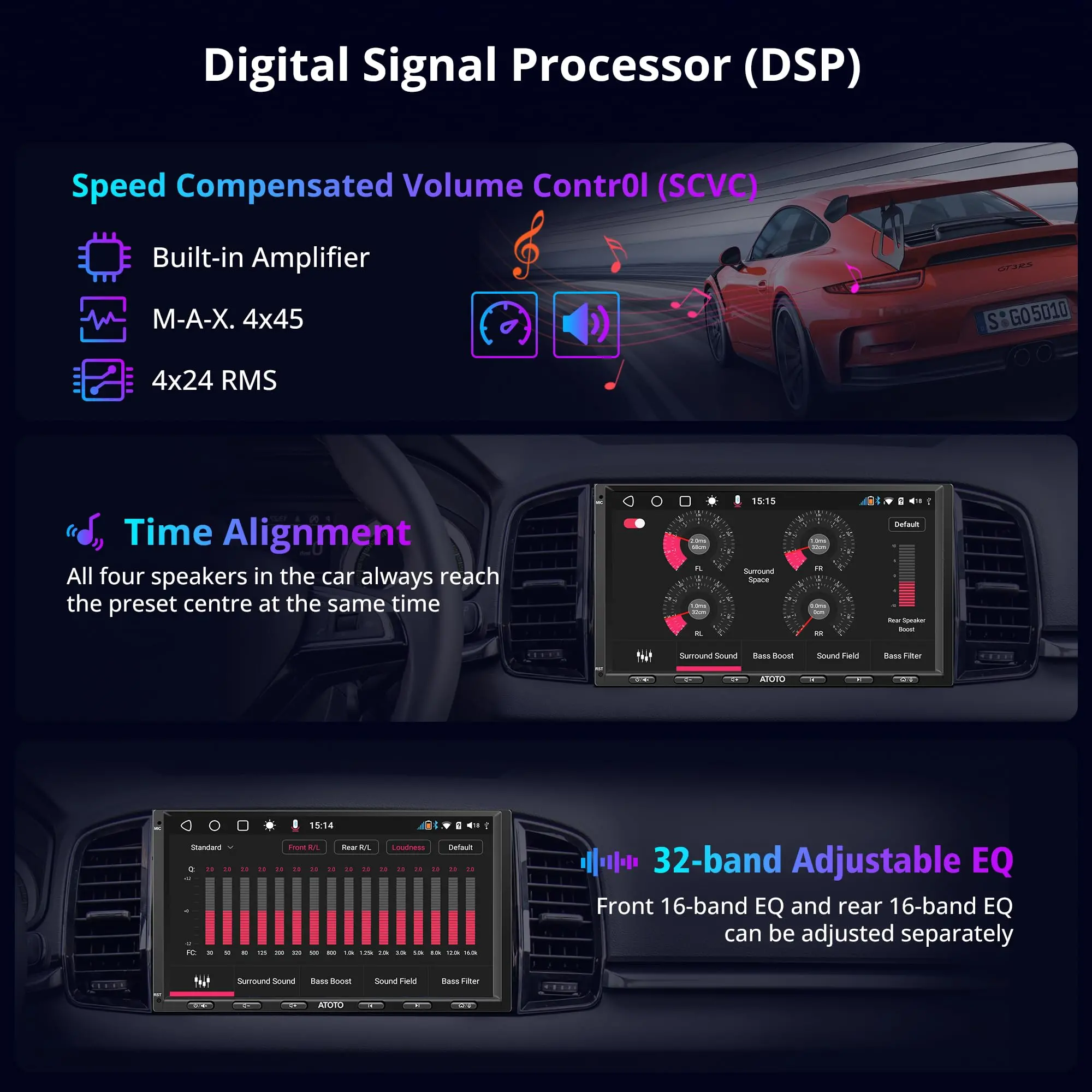 ATOTO S8G2A74MS 7" Double Din Car Stereo, QLED Touchscreen, Wireless CarPlay Android Auto, AI Chat ,SCVC, DSP/HDMI Out - Image 5