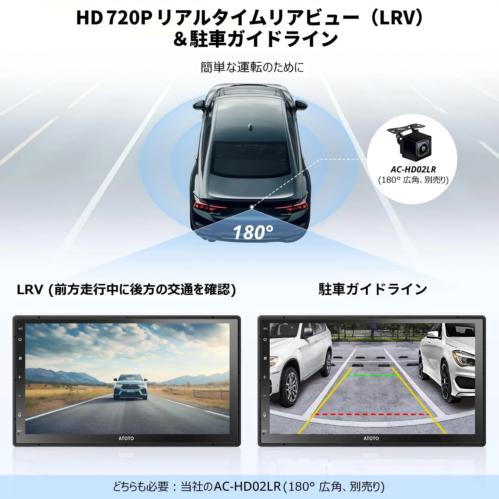 ATOTO S8G2C74MS 7インチ 2Dinディスプレイオーディオ ワイヤレスCarPlay/Android Autoカーナビ - QLEDタッチスクリーン、4GB+32GBメモリ、4G SIM LTE/WiFi対応、内蔵GPS、Bluetooth 5.0、HD LRV、YouTube再生可能 - Image 5